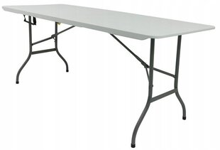 Раскладной стол Party, 180x70 см, белый цена и информация | Садовые столы, столики | pigu.lt