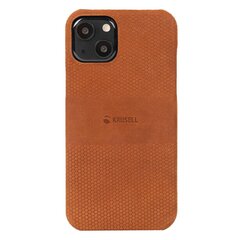 Krusell Leather Cover, skirtas Apple iPhone 13, rudas kaina ir informacija | Telefono dėklai | pigu.lt