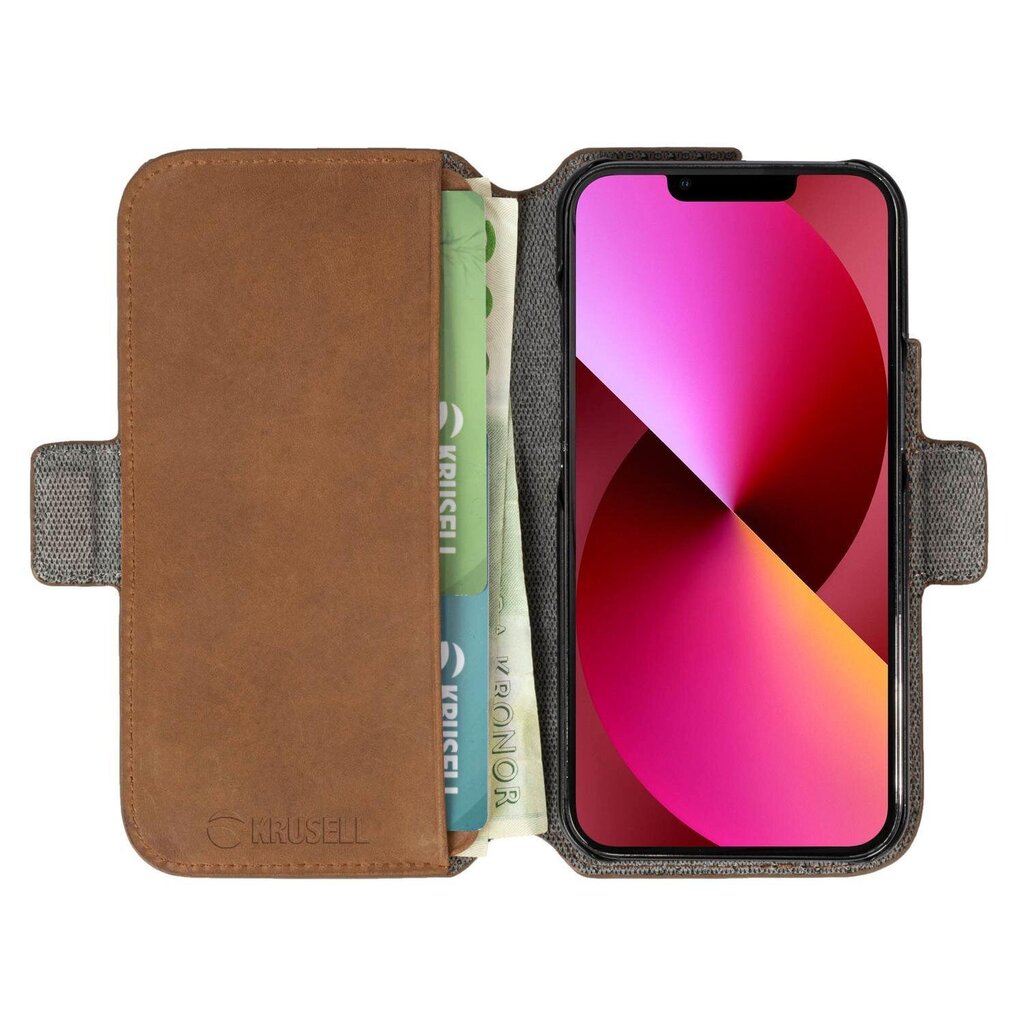 Krusell Leather Phone Wallet цена и информация | Telefono dėklai | pigu.lt