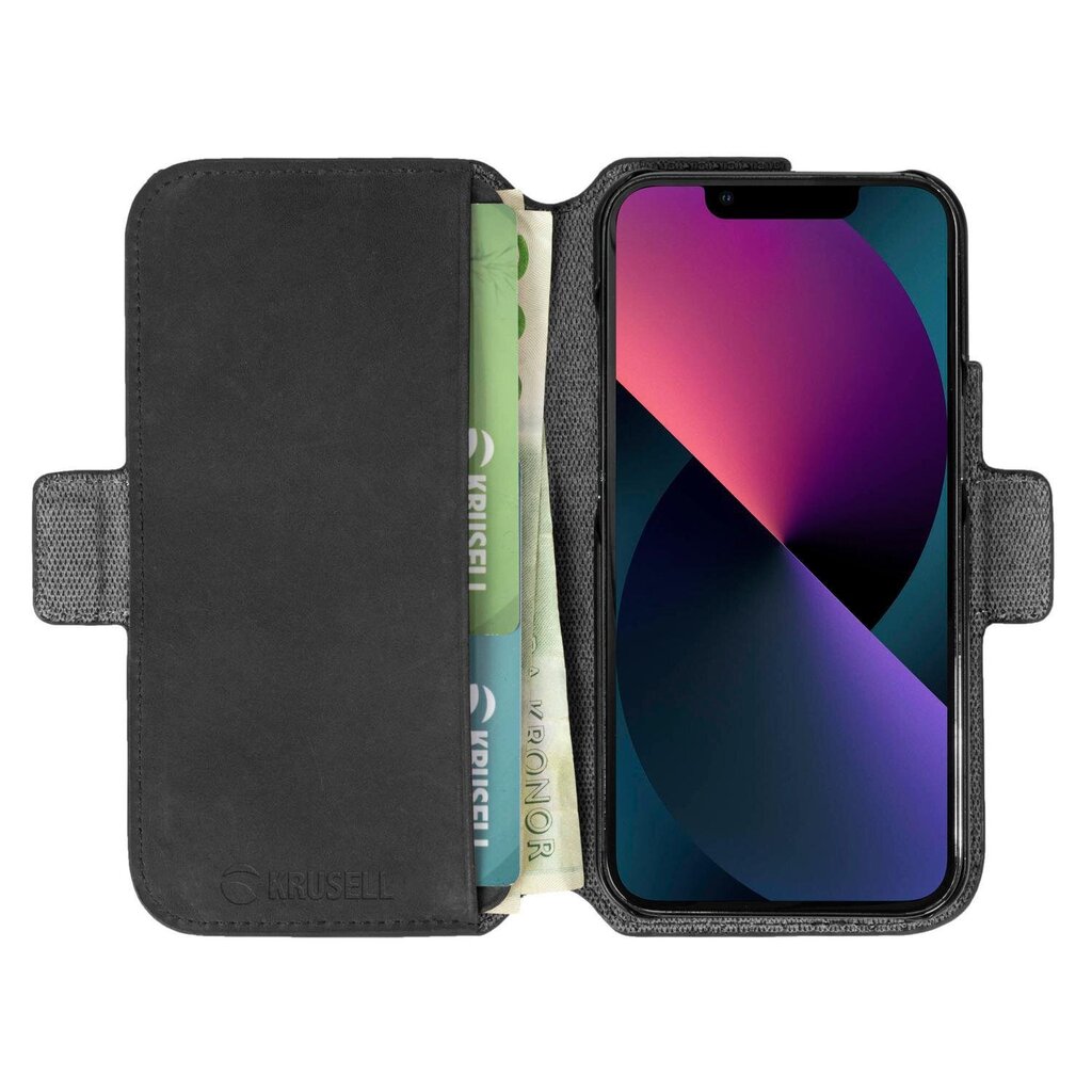 Krusell Leather Phone Wallet kaina ir informacija | Telefono dėklai | pigu.lt