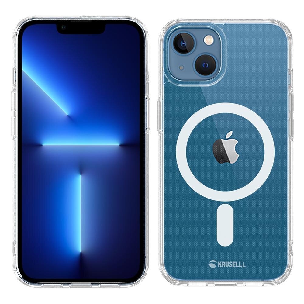 Krusell Magnetic Clear Cover, skirtas Apple iPhone 13 Mini, skaidrus kaina ir informacija | Telefono dėklai | pigu.lt