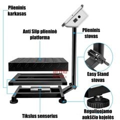 Платформенные весы Brosberg P150MS цена и информация | Промышленные весы | pigu.lt