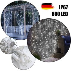 600 LED гирлянда Штора Водопад Brosberg Prolight CL8 Flash Cold White 2x3 m цена и информация | Гирлянды | pigu.lt