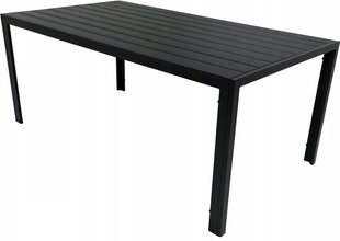 Lauko stalas Allen, 205x90 cm, juodas kaina ir informacija | Lauko stalai, staliukai | pigu.lt