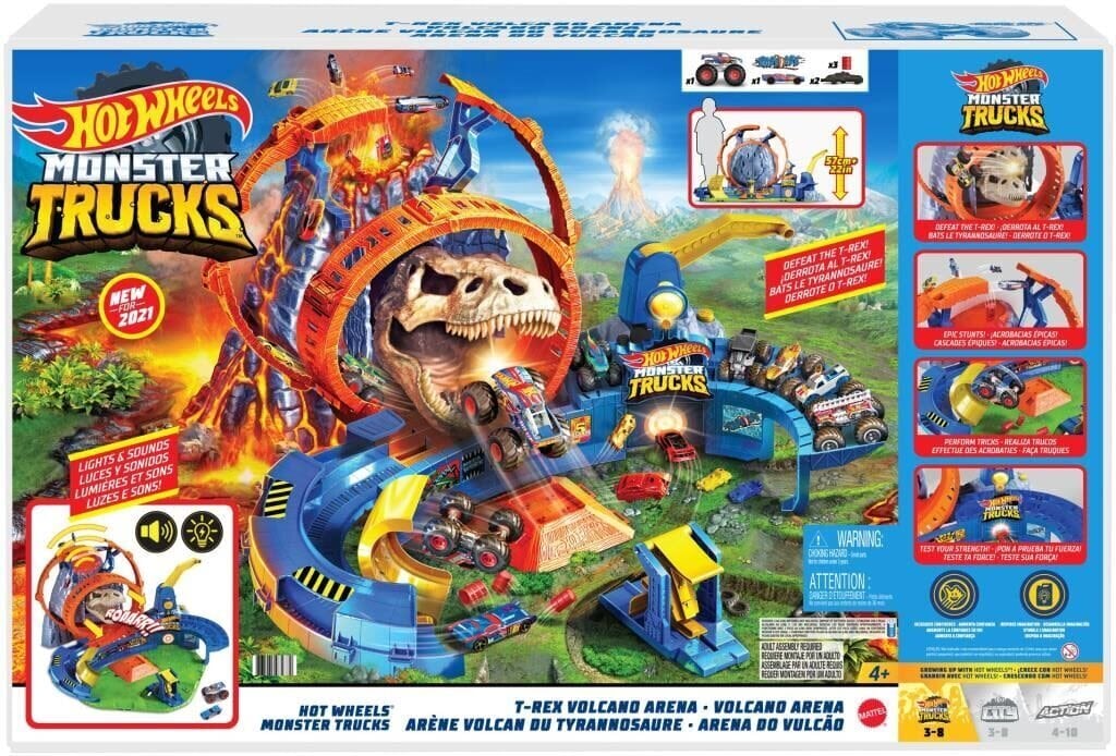 Hot Wheels Monster Trucks rinkinys Volcano Arena, Gyl14 цена и информация | Žaislai berniukams | pigu.lt