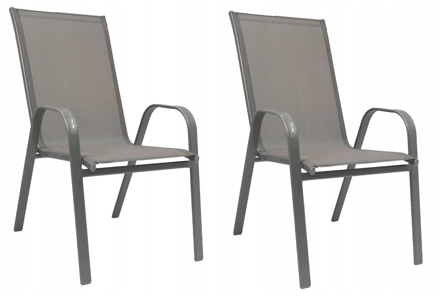 2-jų lauko kėdžių komplektas Bali, pilkas kaina ir informacija | Lauko kėdės, foteliai, pufai | pigu.lt