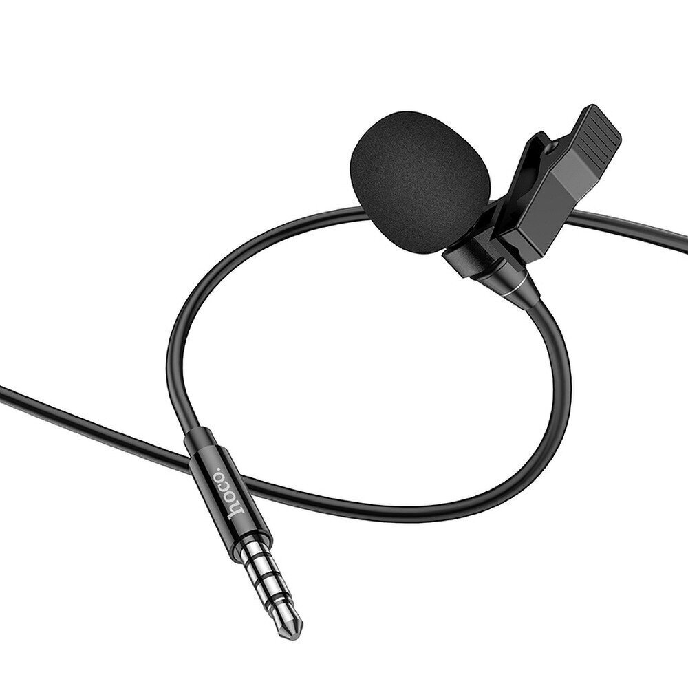 Mikrofono HOCO garso jungtis Jack 3.5mm L14 juoda kaina ir informacija | Mikrofonai | pigu.lt