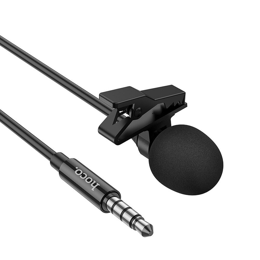 Mikrofono HOCO garso jungtis Jack 3.5mm L14 juoda kaina ir informacija | Mikrofonai | pigu.lt