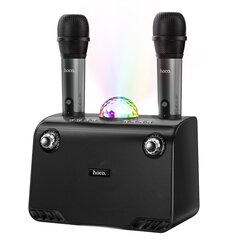 Belaidis Bluetooth garsiakalbis + 2 mikrofonai HOCO BS41 Warm Sound karaoke / karaoke |AUX, SD kortelė, Bluetooth, USB| Juodas kaina ir informacija | Hoco Kompiuterinė technika | pigu.lt