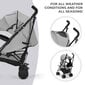 Sportinis vežimėlis Kinderkraft Siesta, Grey kaina ir informacija | Vežimėliai | pigu.lt