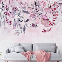 Фотообои - Foggy Nature - Pink цена и информация | Фотообои | pigu.lt