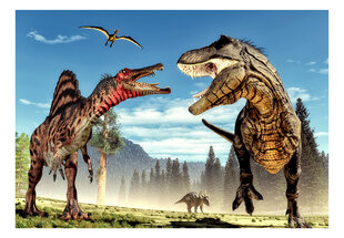 Fototapetas - Fighting Dinosaurs, 250x175 kaina ir informacija | Fototapetai | pigu.lt