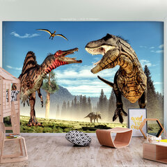 Fototapetas - Fighting Dinosaurs, 250x175 kaina ir informacija | Fototapetai | pigu.lt