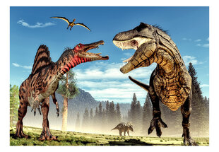 Fototapetas - Fighting Dinosaurs, 450x315 kaina ir informacija | Fototapetai | pigu.lt