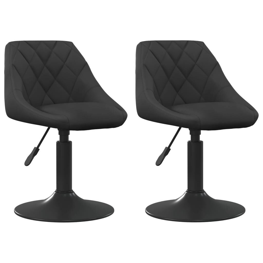 Pasukamos valgomojo kėdės, 2vnt., juodos spalvos, aksomas kaina ir informacija | Virtuvės ir valgomojo kėdės | pigu.lt