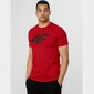 Sportiniai marškinėliai vyrams 4F M H4L22-TSM353 62S, raudoni цена и информация | Sportinė apranga vyrams | pigu.lt