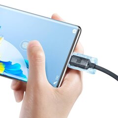 Baseus Crystal cable USB to USB-C, 100W, 2m (black) цена и информация | Кабели для телефонов | pigu.lt