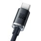 Baseus Crystal laidas USB to USB-C, 2 m, juodas kaina ir informacija | Laidai telefonams | pigu.lt