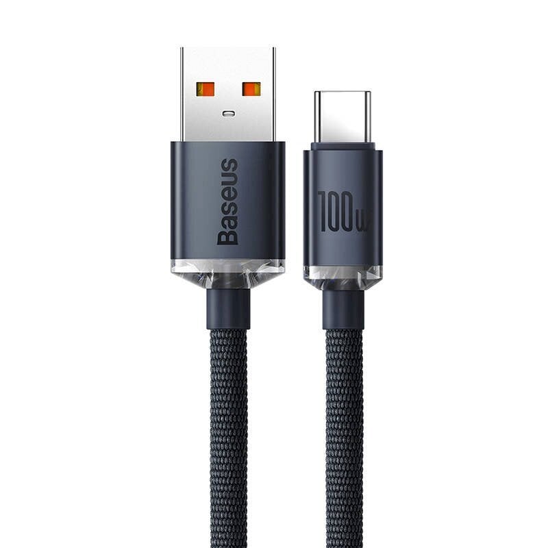 Baseus Crystal laidas USB to USB-C, 2 m, juodas цена и информация | Laidai telefonams | pigu.lt