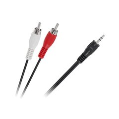 кабель jack 3,5 - 2 x rca 1,2 м цена и информация | Кабели и провода | pigu.lt