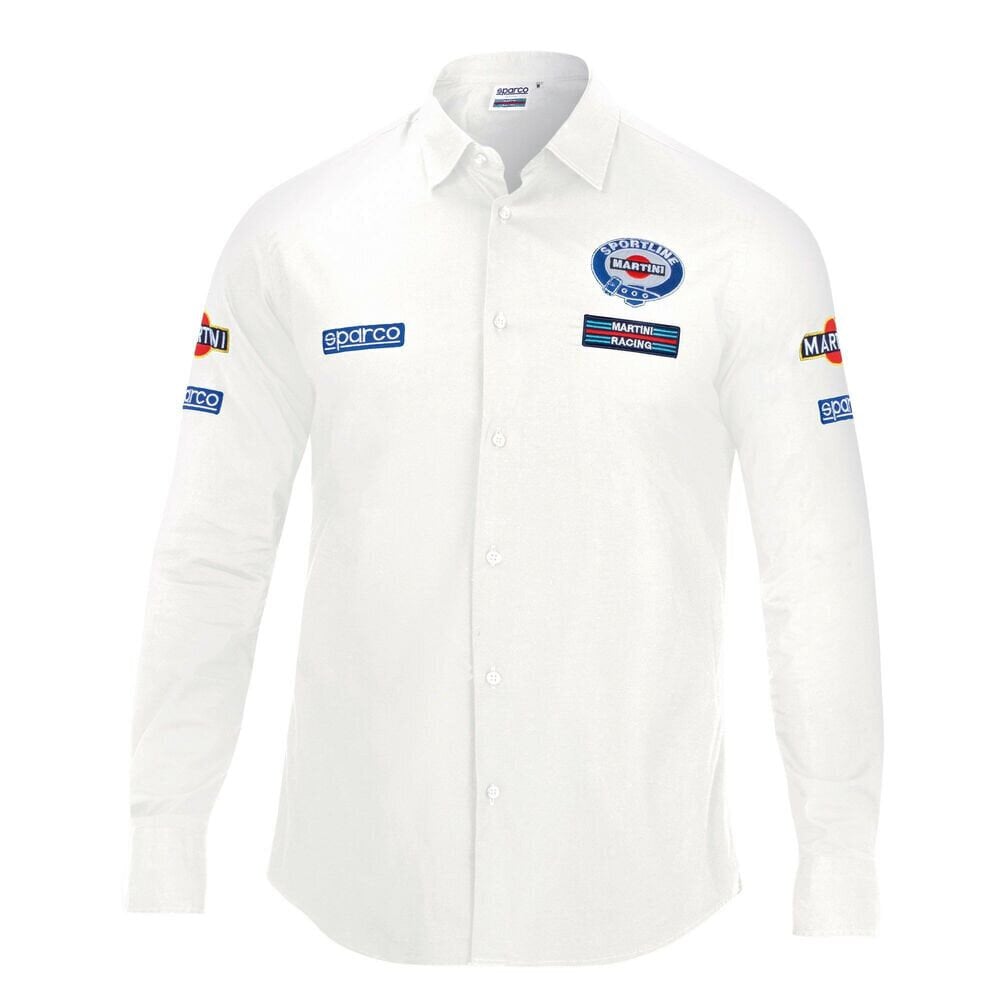 Vyriški marškiniai ilgomis rankovėmis Sparco Martini Racing, balti, L kaina  | pigu.lt