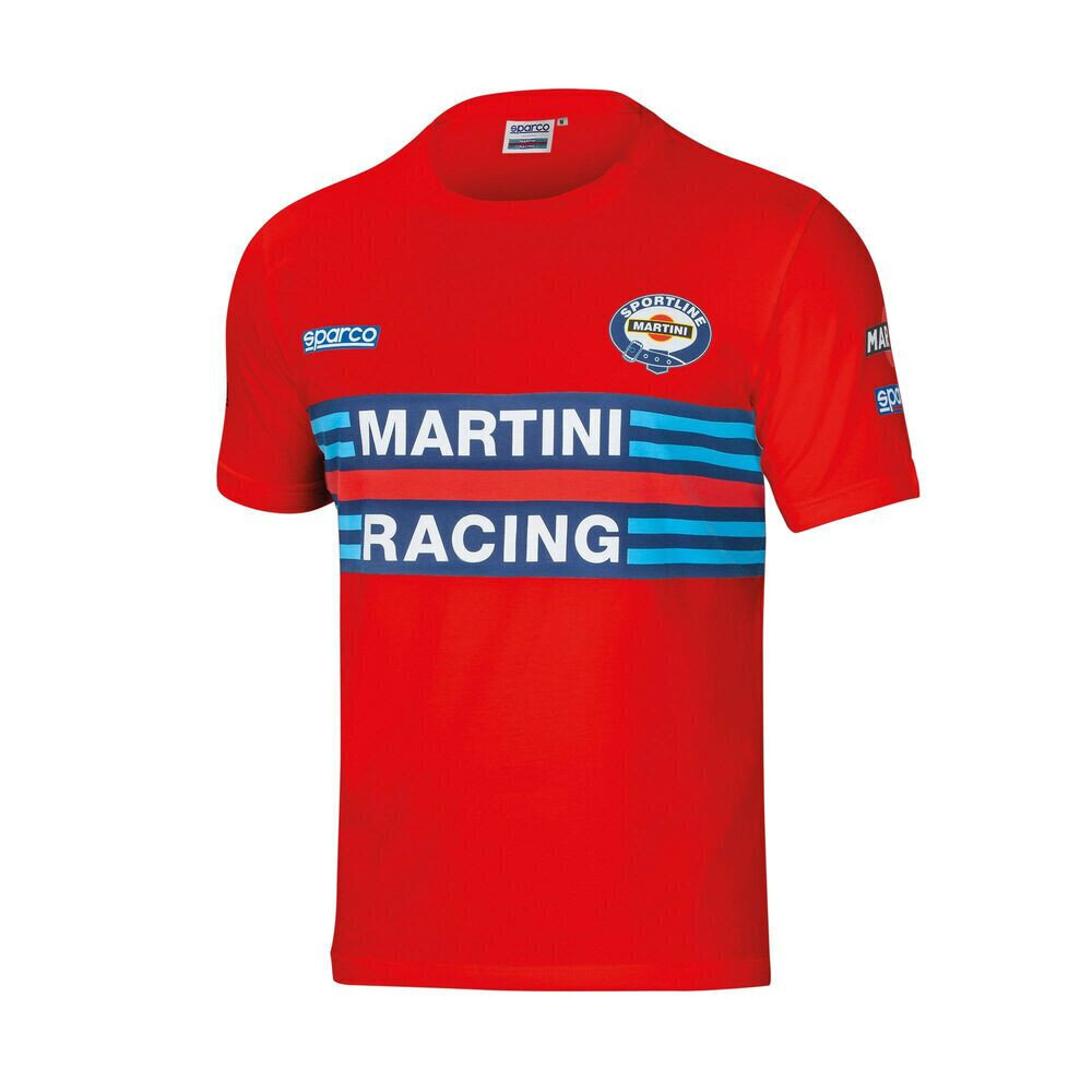 Vyriški marškinėliai trumpomis rankovėmis Sparco Martini Racing, raudoni kaina ir informacija | Vyriški marškinėliai | pigu.lt