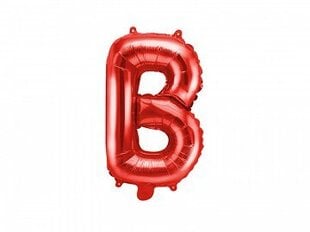 Folinis balionas Raidė B 35 cm, raudonas цена и информация | Шарики | pigu.lt