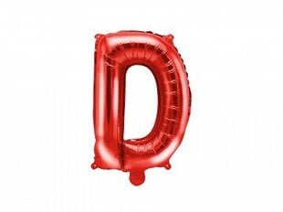 Folinis balionas Raidė D 35 cm, raudonas цена и информация | Шарики | pigu.lt