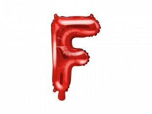 Folinis balionas Raidė F 35 cm, raudonas цена и информация | Шарики | pigu.lt