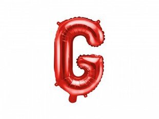 Folinis balionas Raidė G 35 cm, raudonas цена и информация | Шарики | pigu.lt