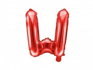 Folinis balionas Raidė W 35 cm, raudonas цена и информация | Шарики | pigu.lt