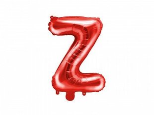 Folinis balionas Raidė Z 35 cm, raudonas цена и информация | Шарики | pigu.lt