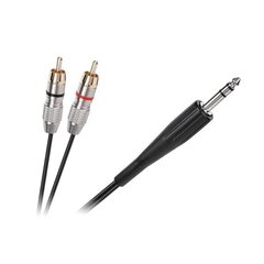 кабель jack 6.3 stereo - 2rca 1,8 м цена и информация | Кабели и провода | pigu.lt