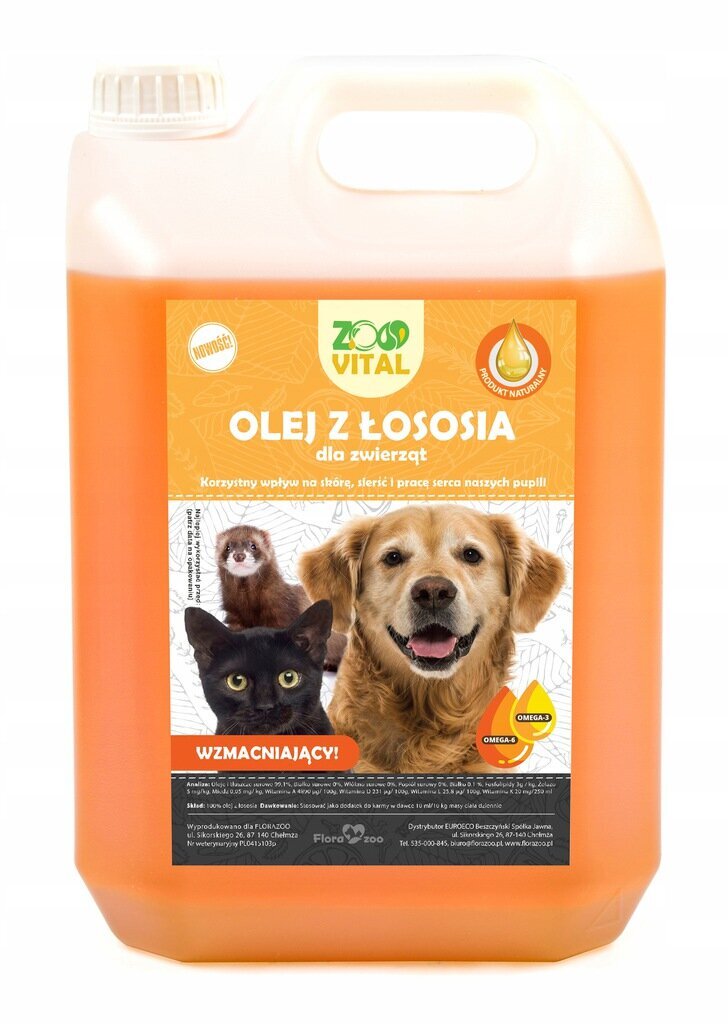 Lašišų aliejus šunims ir katėms, Omega-3 5L, OLEJ Z ŁOSOSIA RYB kaina |  pigu.lt