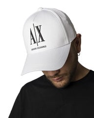 Мужская шапка Armani Exchange, белая цена и информация | Мужские шарфы, шапки, перчатки | pigu.lt