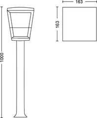 Уличный светильник-фонарь на ножке Philips Econic Hue Белая и цветовая атмосфера, черный цена и информация | Уличные светильники | pigu.lt