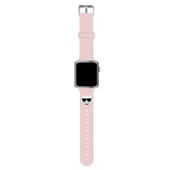 KLAWLOKHK Karl Lagerfeld Karl Head PU Watch Strap for Apple Watch 42/44mm Black цена и информация | Аксессуары для смарт-часов и браслетов | pigu.lt
