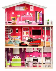Деревянный кукольный домик, EcoToys, Malibu Residence 114 cm цена и информация | Игрушки для девочек | pigu.lt