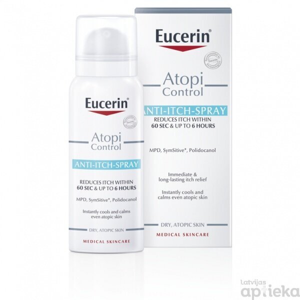 Purškiklis nuo niežėjimo Eucerin AtopiControl Anti Itch Spray, 50 ml kaina ir informacija | Kūno kremai, losjonai | pigu.lt