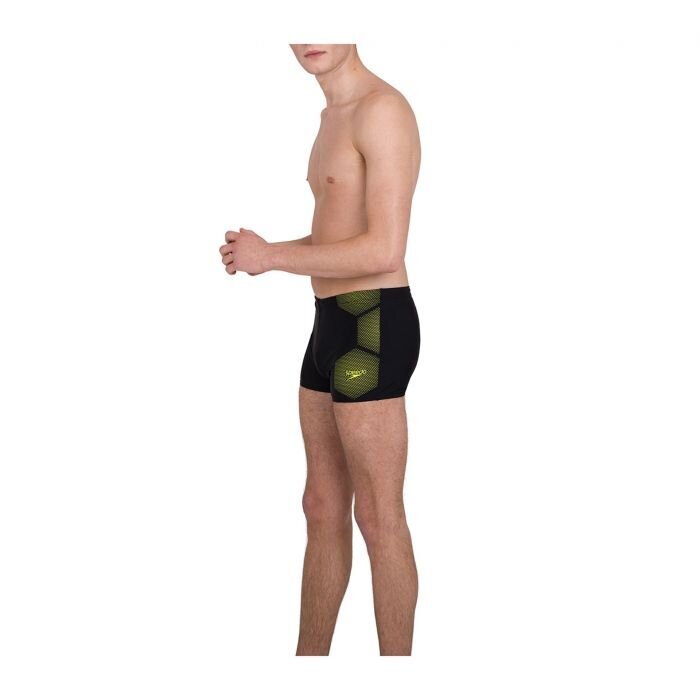 Vyriškos maudymosi glaudės Speedo Tech Placement Aquashort AM Black/Fluo Yellow kaina ir informacija | Maudymosi šortai, glaudės | pigu.lt