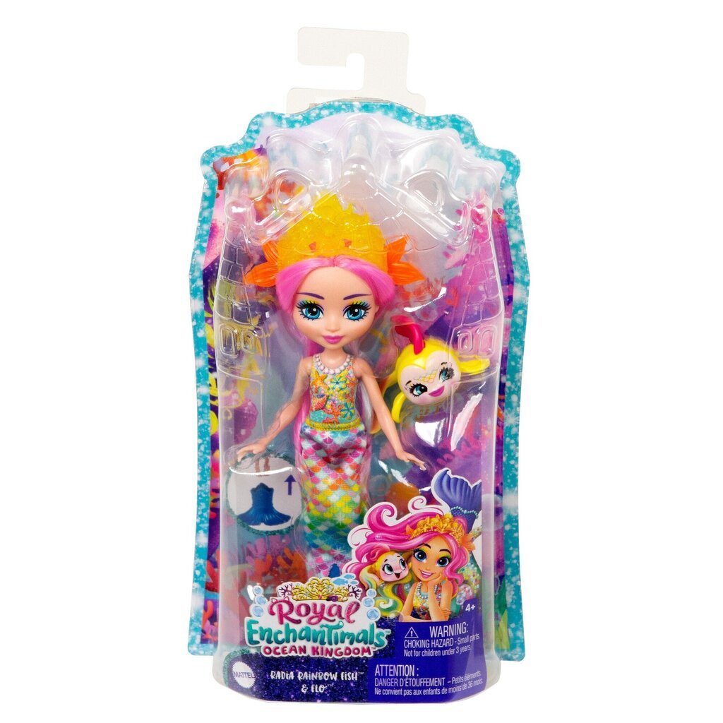 Lėlė Enchantimals Extra su augintiniu Radya Rainbow Fish Flo HCF68 kaina ir informacija | Žaislai mergaitėms | pigu.lt