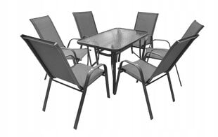 Lauko baldų komplektas Jamaica Duo 120/6, pilkas kaina ir informacija | Lauko baldų komplektai | pigu.lt