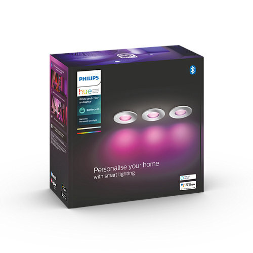 Philips Hue įmontuojamas taškinis šviestuvas Xamento, 3 vnt. цена и информация | Įmontuojami šviestuvai, LED panelės | pigu.lt