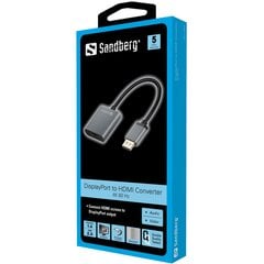 Sandberg 509-19 Adapter DP1.4>HDMI2.0 4K60 цена и информация | Адаптеры, USB-разветвители | pigu.lt