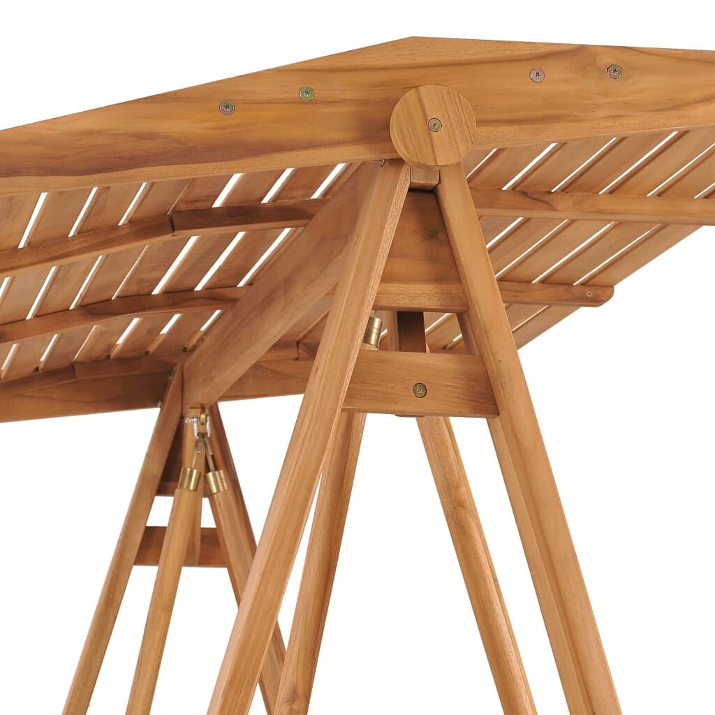 vidaXL Supamas suoliukas, 170cm, tikmedžio medienos masyvas kaina ir informacija | Lauko sūpynės | pigu.lt
