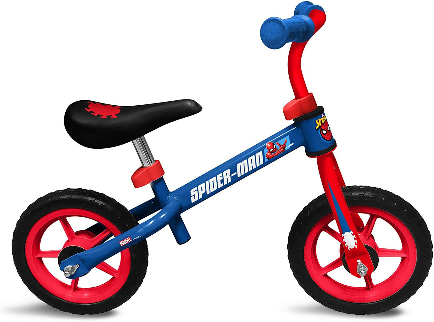 Balansinis dviratukas Skids Control Spider-Man 10'', raudonas/mėlynas цена и информация | Balansiniai dviratukai | pigu.lt