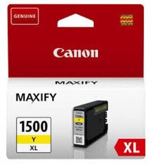 Canon ink cartridge PGI-1500XLY 9195B001, geltona kaina ir informacija | Kasetės rašaliniams spausdintuvams | pigu.lt