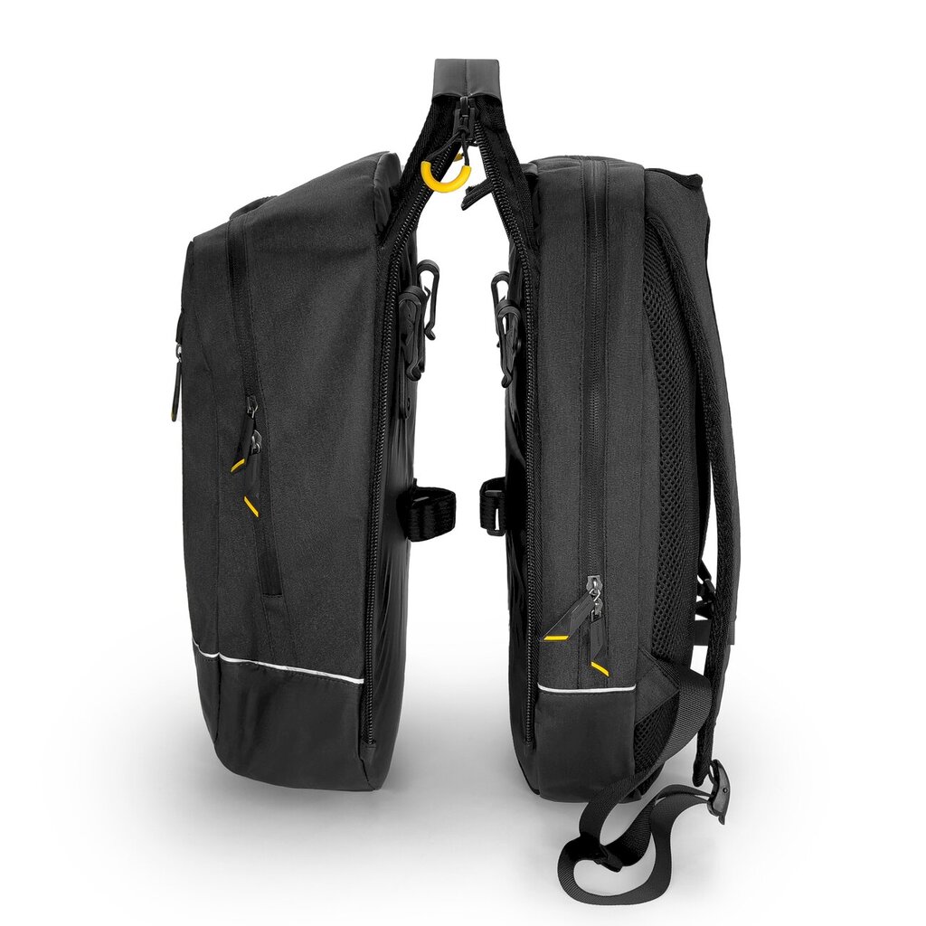 Wozinsky two-piece bicycle bag backpack 2in1 30l black (WBB30BK) kaina ir informacija | Dviratininkų kuprinės | pigu.lt