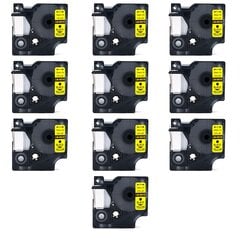 Dymo 45018 S0720580 Label Tape Dore compatible, 10 vnt, juoda ir geltona kaina ir informacija | Spausdintuvų priedai | pigu.lt