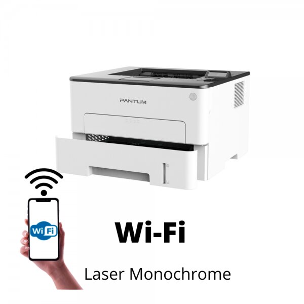 Pantum P3300DW Wi-Fi Printer laser monochrome kaina ir informacija | Spausdintuvai | pigu.lt